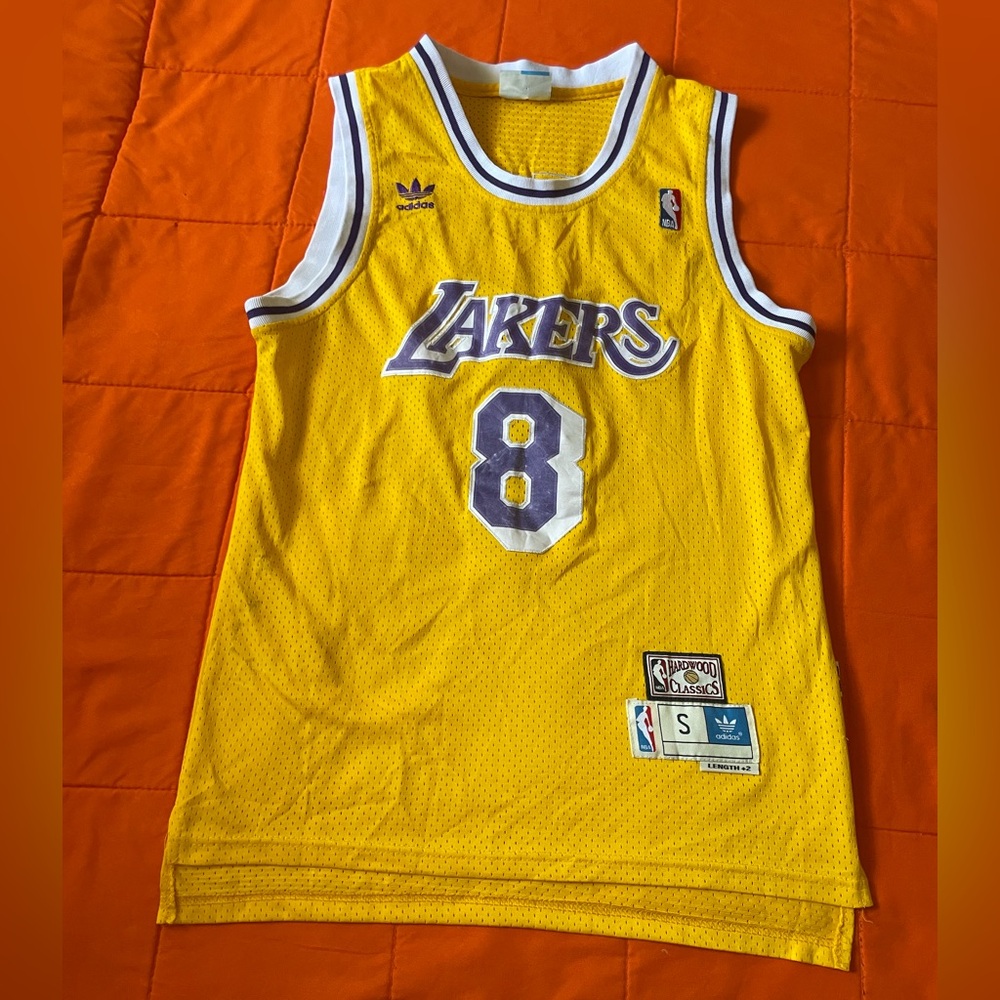 Kobe Bryant Jersey Mens Small Adidas Hardwood Classics LA Lakers + 2 Length